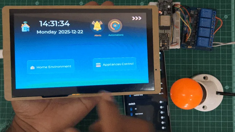Smart Home Control Tablet using CrowPanel Advance 7