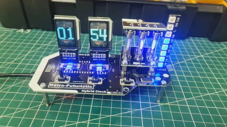 Retro-Futuristic Hybrid Clock