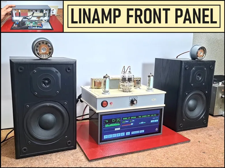 LINAMP Project – Winamp-Style Audio Front Panel on Raspberry