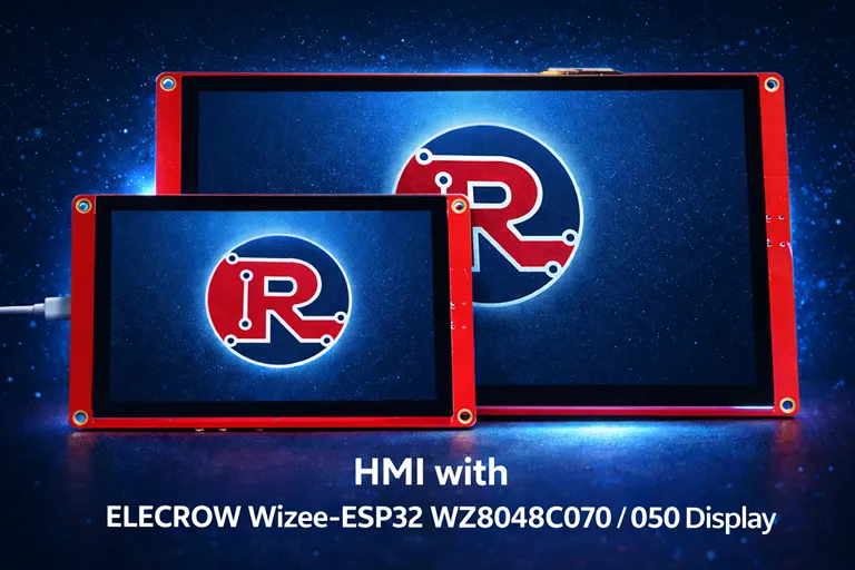 ESP32 NDJSON HMI – UART-Controlled Firmware