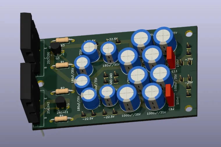 Ripple filter, hum reduction for audiophile power amplifier