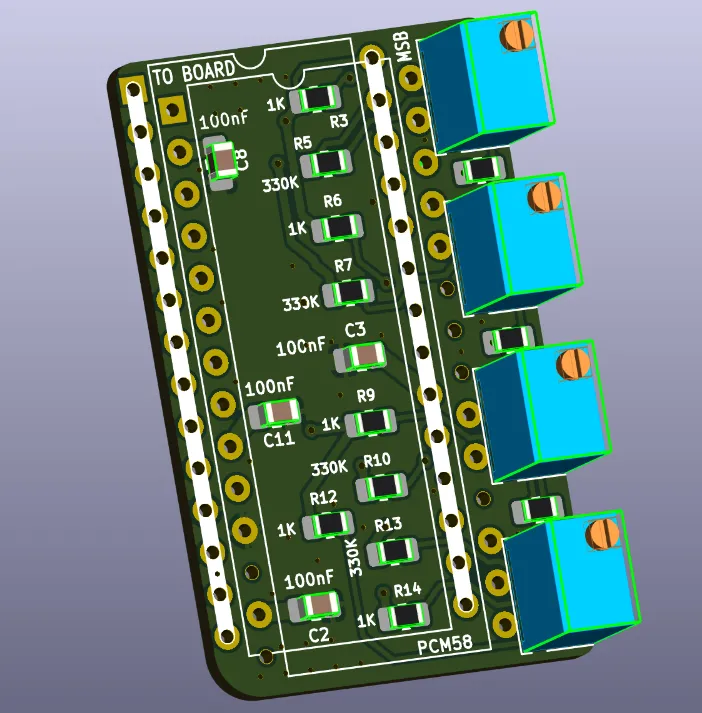 PCM58 DAC Tuning Adapter (Lowest THD)