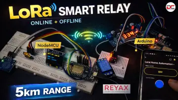 No WiFi? 5KM LoRa Smart Relay using NodeMCU & Arduino