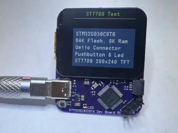 STM32G030 ST7789 DMA Dev Board