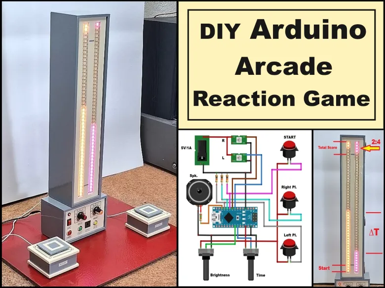 Ultimate 2-Player Reaction Timer with WS2812B LED Strips & A