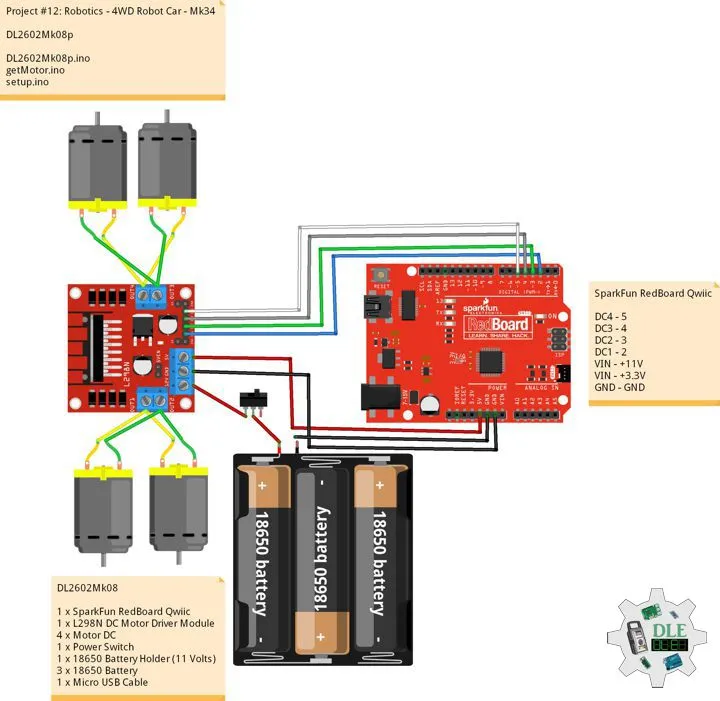 Project #12: Robotics - 4WD Robot Car - Mk34