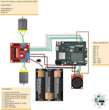 Project #12: Robotics - Arduino UNO R4 WiFi - Mk36
