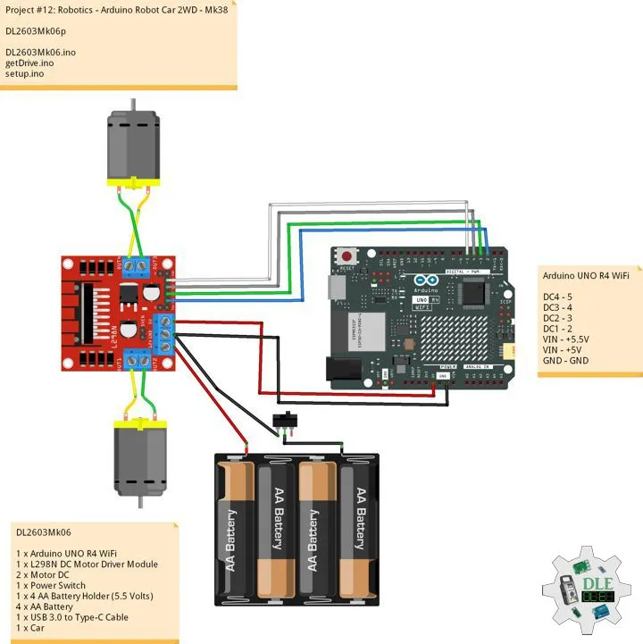 Project #12: Robotics - Arduino Robot Car 2WD - Mk38