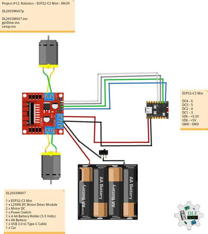 Project #12: Robotics - ESP32-C3 Mini - Mk39