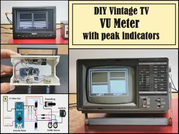 DIY Vintage TV VU Meter with peak indicators