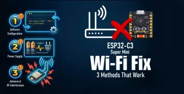 ESP32 C3 Super Mini WiFi Fix - 3 Methods That Work
