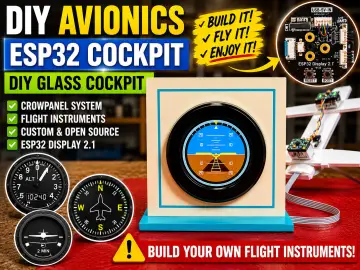 DIY Avionics Simulator with ESP32 - Artificial Horizon