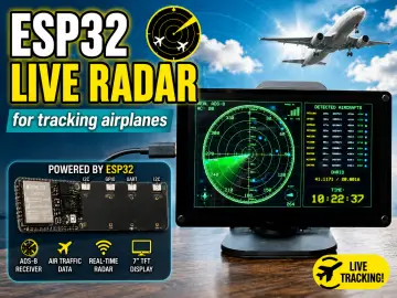 Real-Time Air Traffic Radar using ESP32 + ADS-B Data