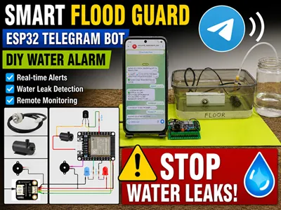 DIY ESP32 Telegram Flood Protection System - Smart Home Auto