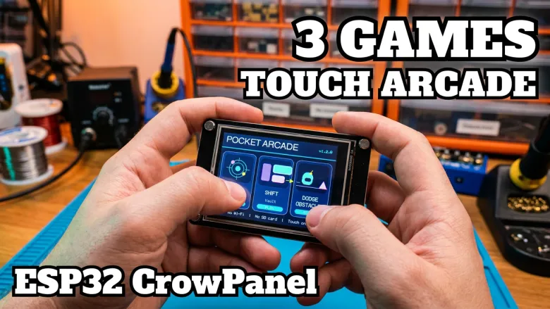 3 Touchscreen Games for the ESP32 CrowPanel