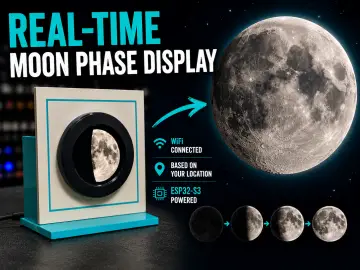 ESP32 Moon Lamp That Shows the Real Moon Phase