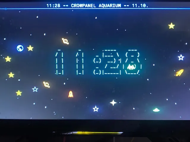 Ascii Aquarium CrowPanel Advance