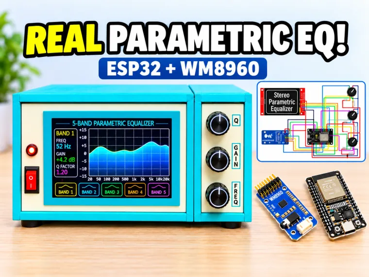 Build a Real 5-Band Parametric EQ with ESP32 + WM8960