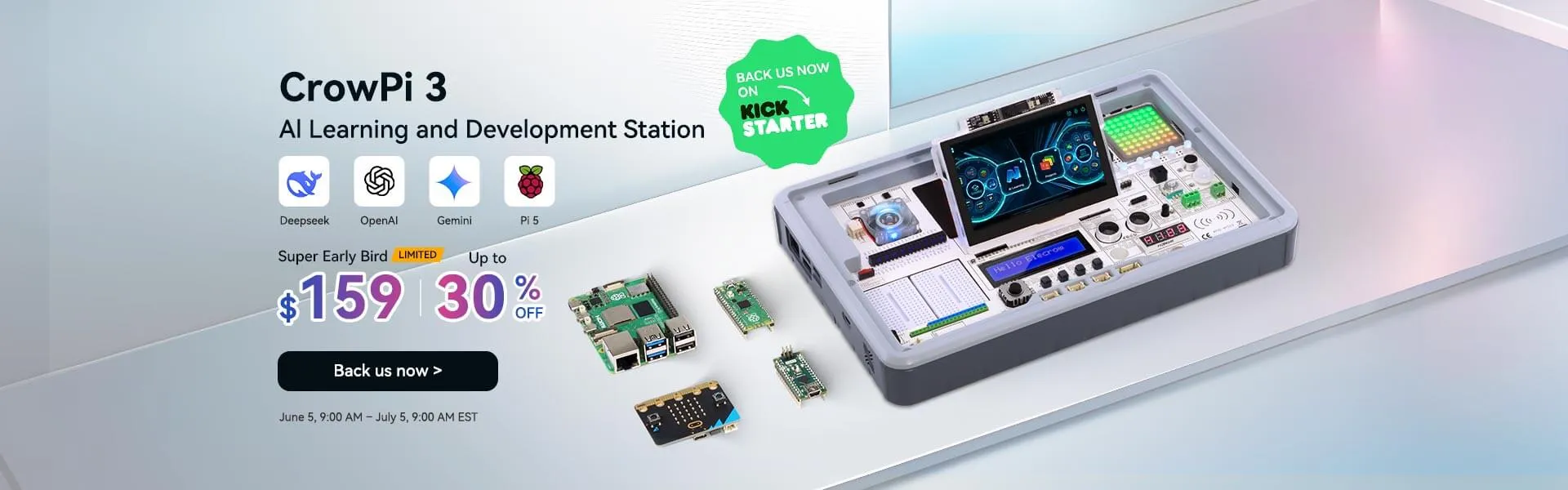 Good news! CrowPi 3 is live on Kickstarter!