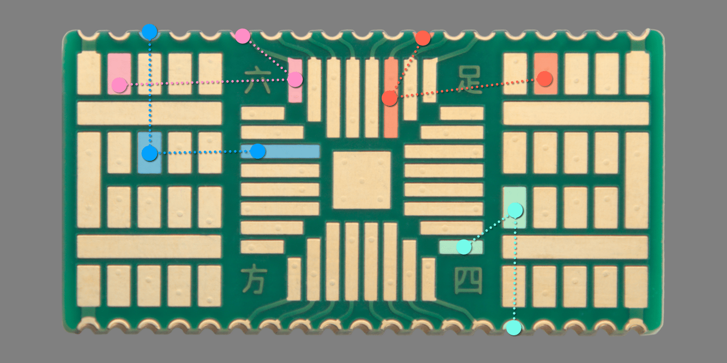 Hexapod Crown distribution pad connections