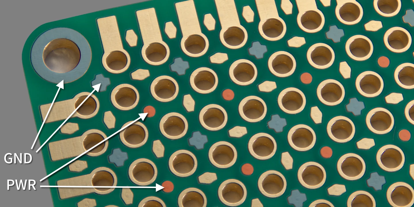 Hexapod Web power and ground connections