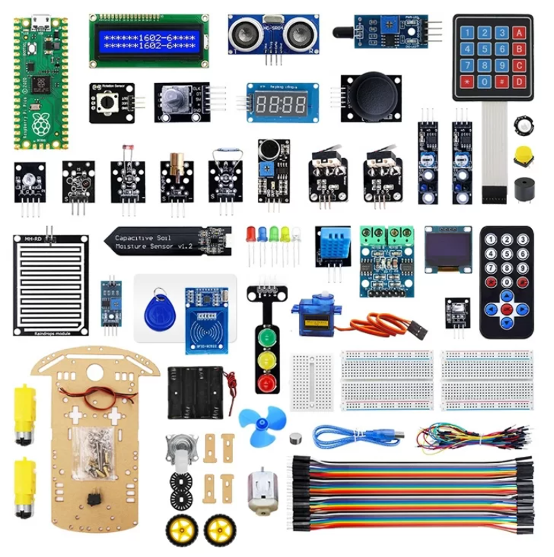 Elecrow Raspberry Pi Pico Advanced Kit with 32 Modules and 32 Projects Lessons