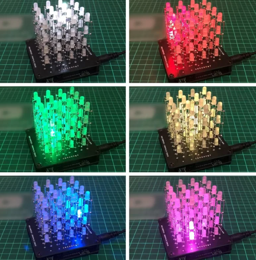 LED Cube RGB 4x4x4 Kit Charliecube PALTA Style