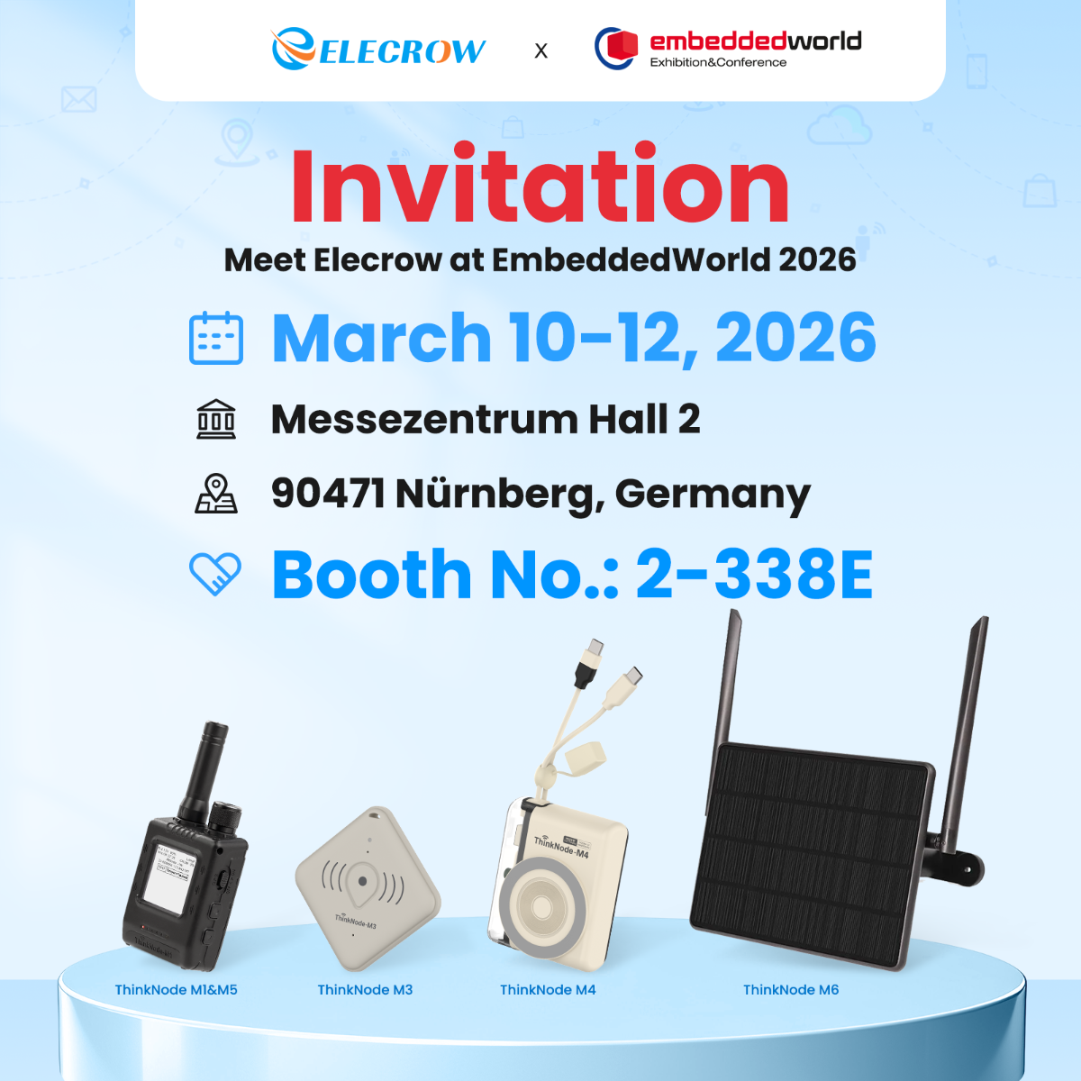 Elecrow invites everyone to experience our products at Embedded World 2026