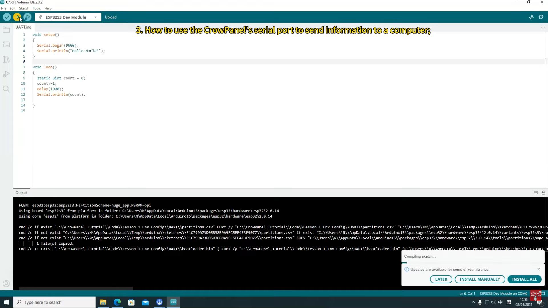 arduino ide function