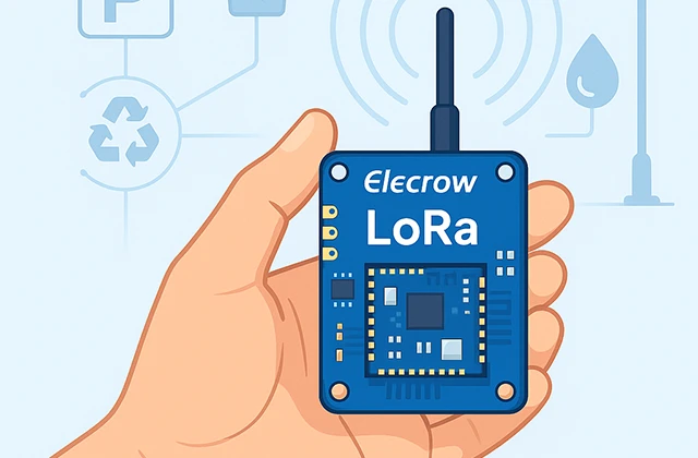Lora module's antenna radio waves