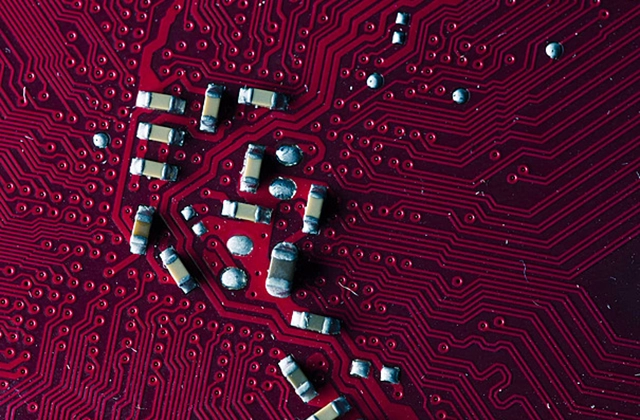 PCB close-up Macro PCB