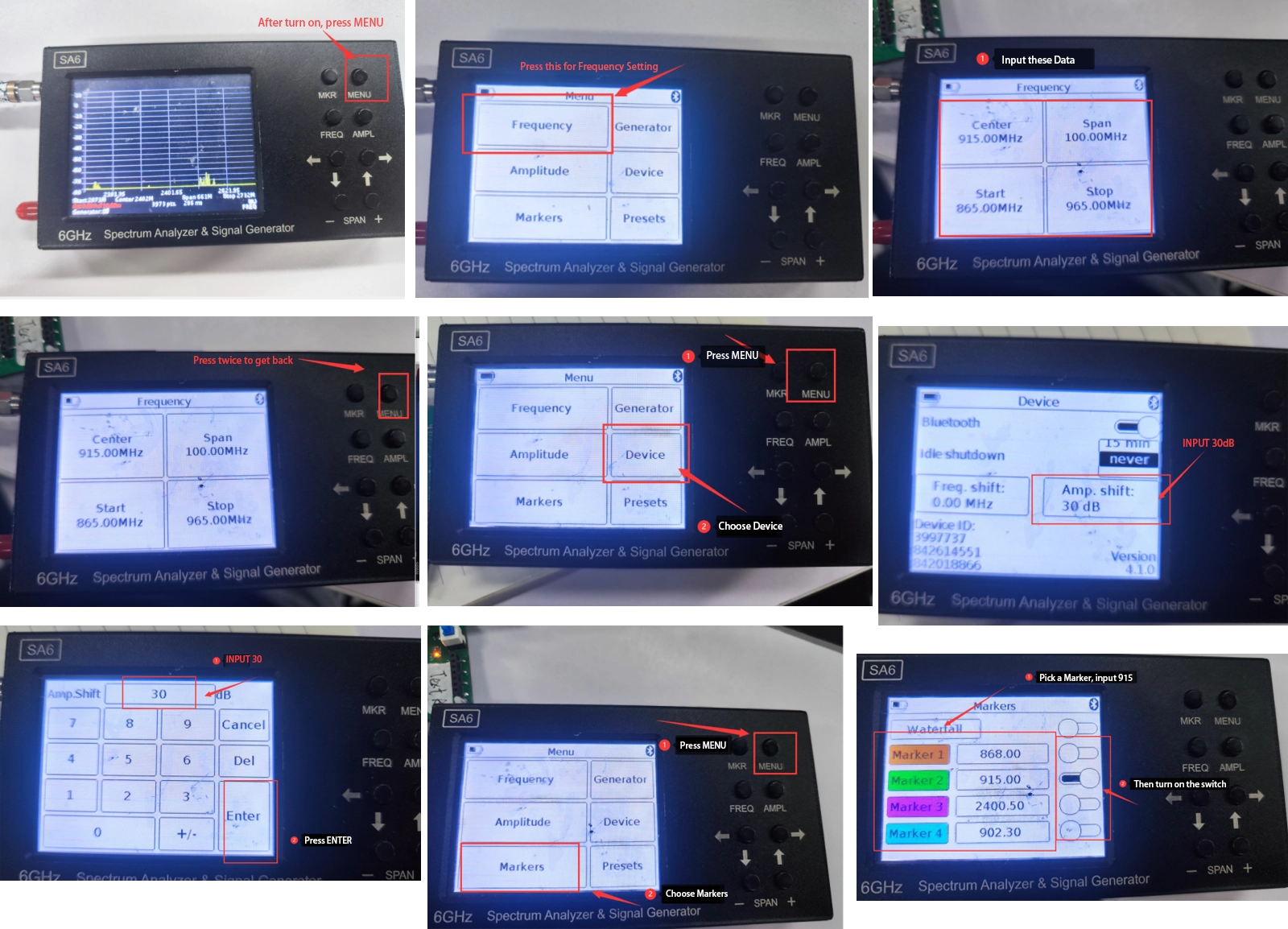 Spectrum Analyzer Setting Step by Step