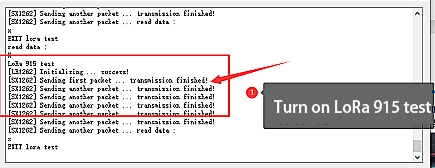 Start LoRa Frequanzy Testing