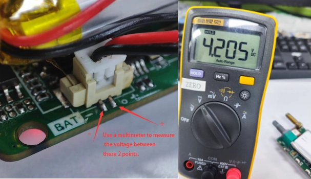 Verify with multimeter
