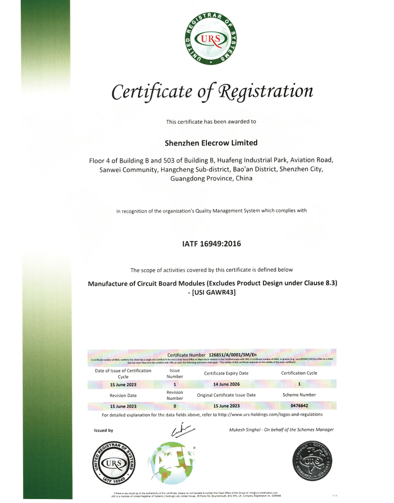 certificate IATF16949
