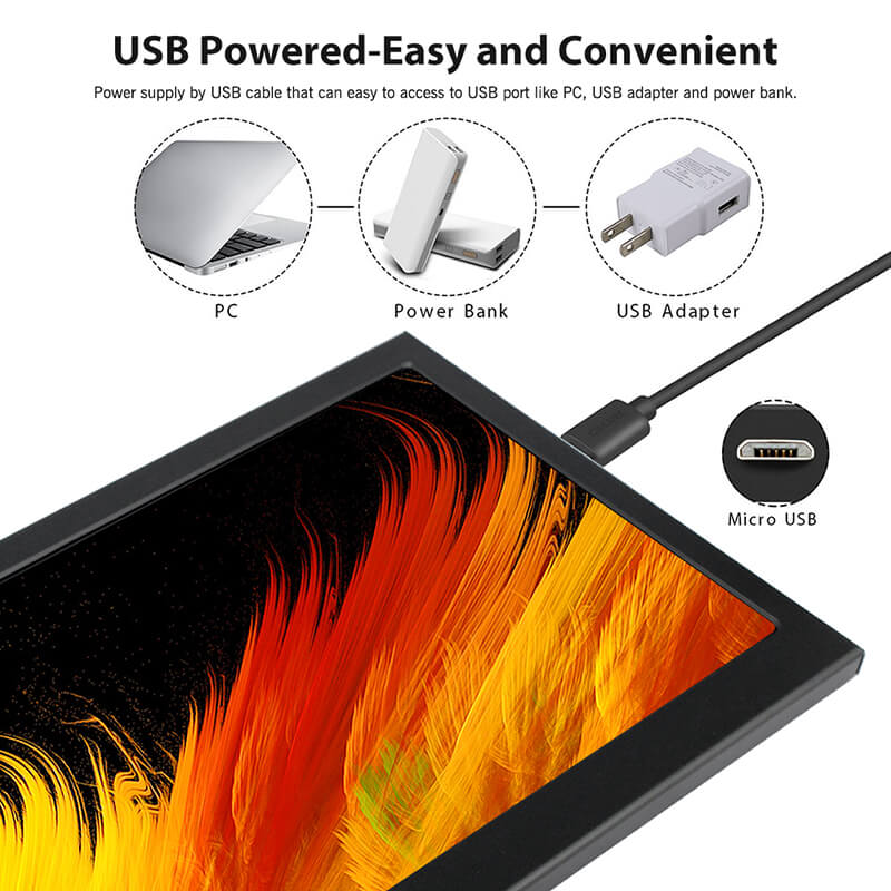 13.3 inch portable monitor display is easy to use