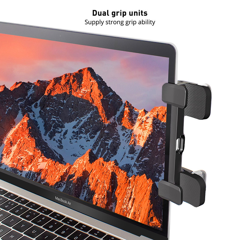 laptop instant mount clip with dual grip unit