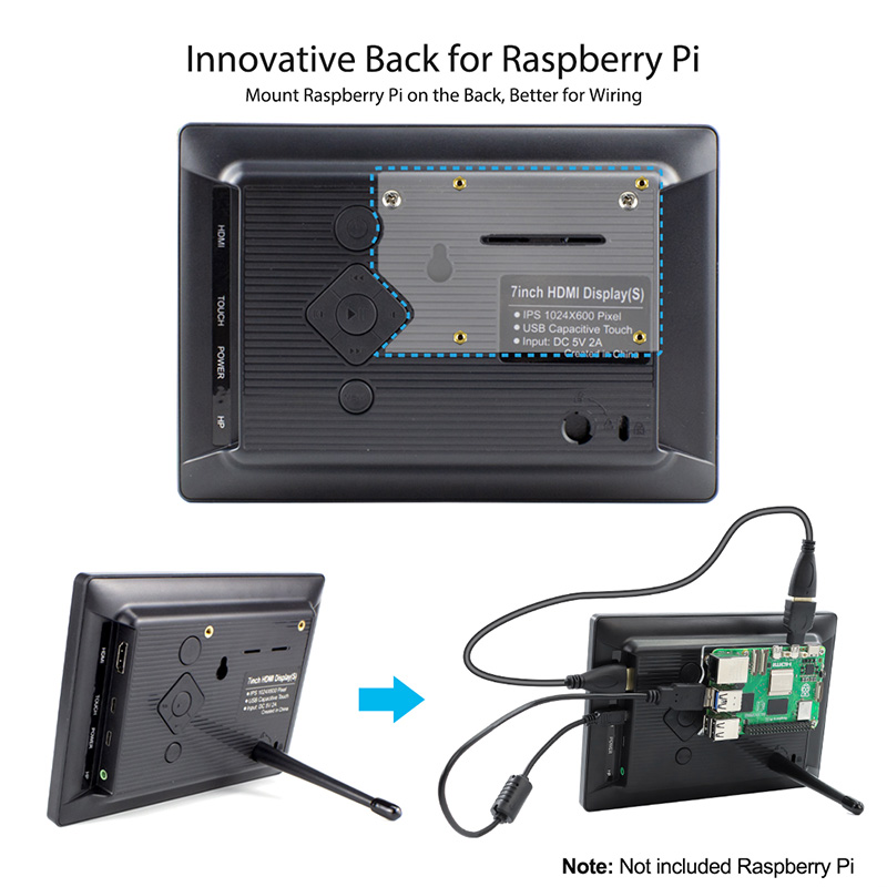 innovative back for Raspberry Pi display