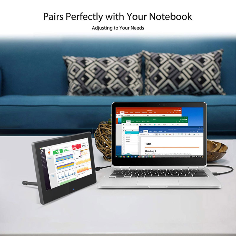 7 inch display compatible with various notebooks