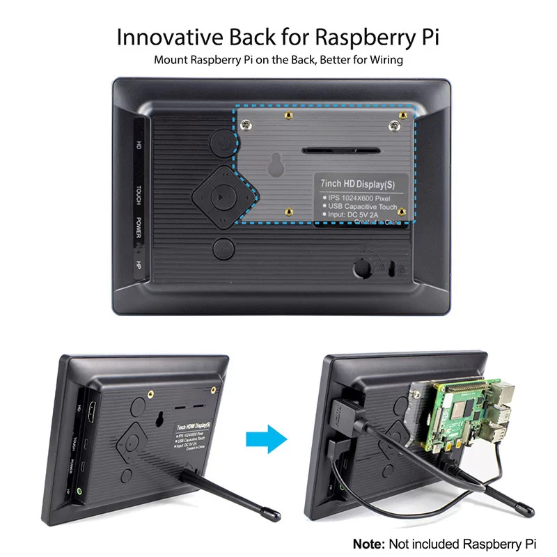 innovative back for Raspberry Pi display