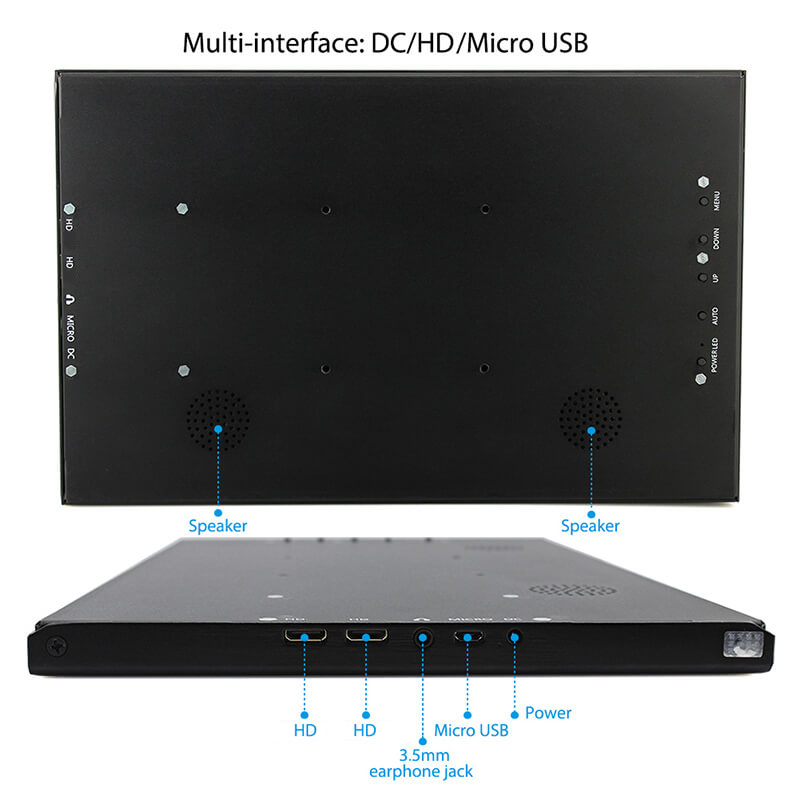 13.3inch IPS monitor with multi-interface