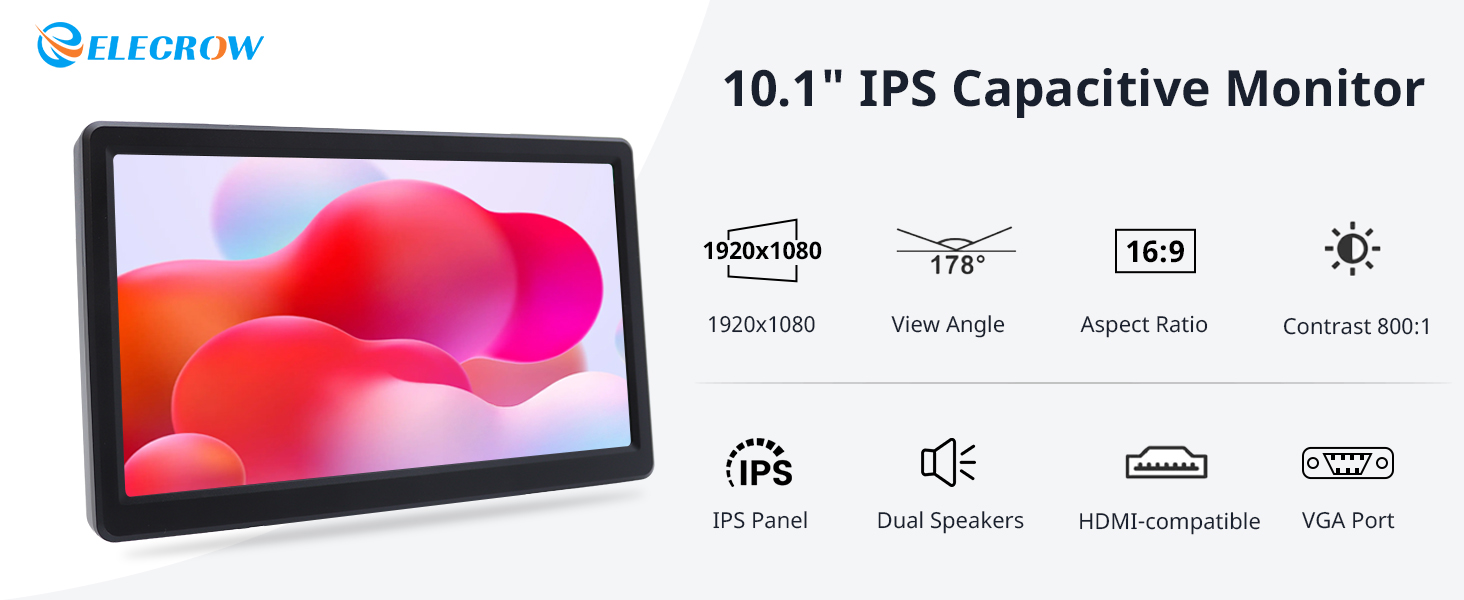 feature of 10.1 inch IPS monitor