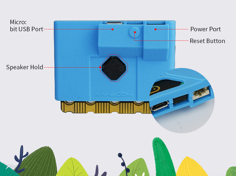 backside of silicone protective case for Micro:bit