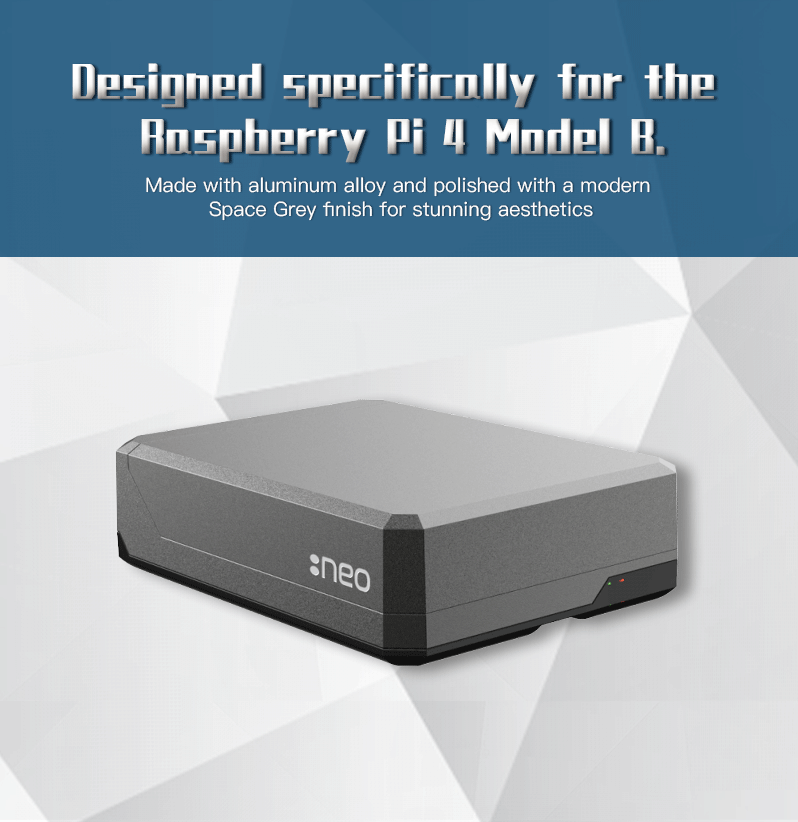  Aluminum Case designed specifically for Raspberry Pi 4 