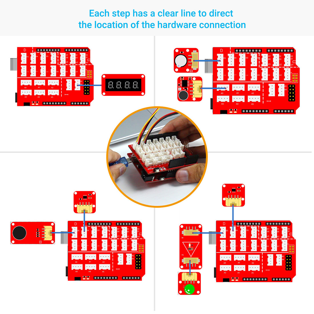 connect examples of arduino starter kit