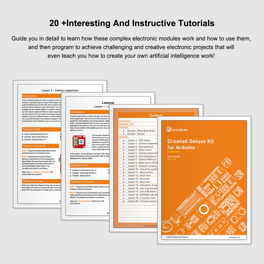 20+ interesting and instructive tutorial of this arduino kit