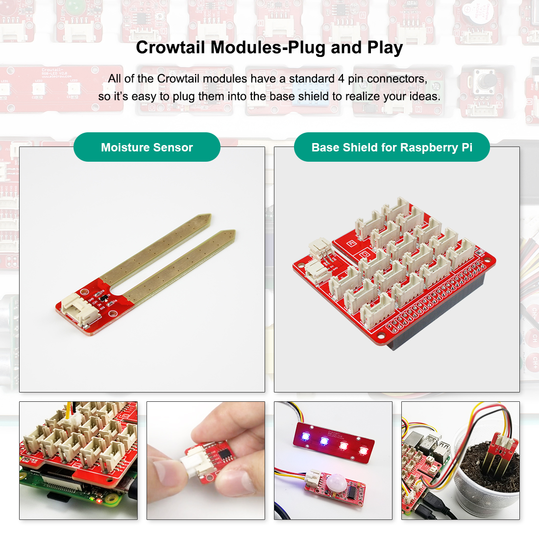 can be plugged and play with crowtail modules