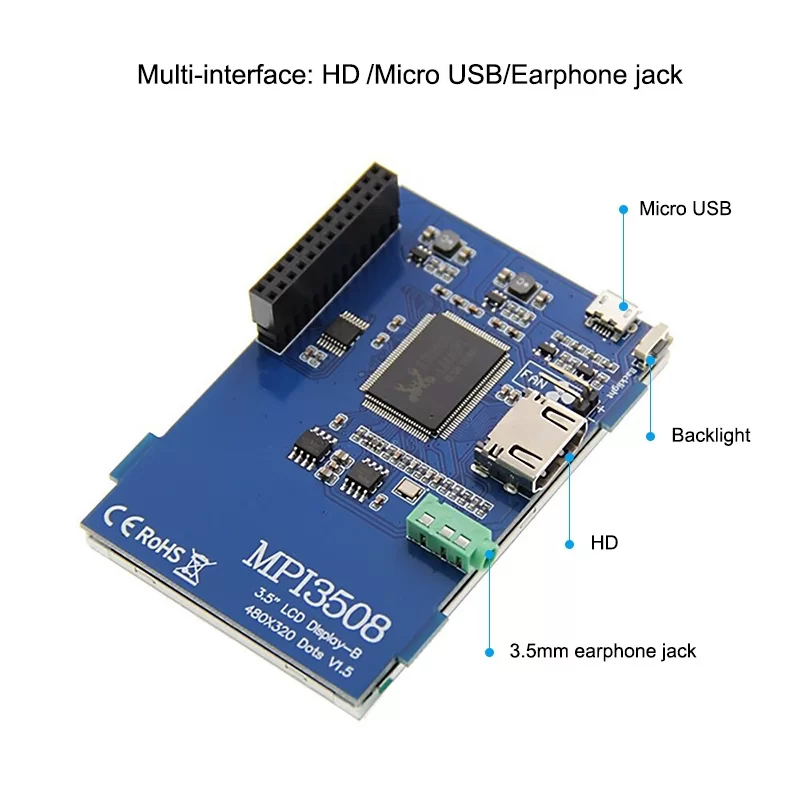 3.5 inch monitor with multi-interfaces