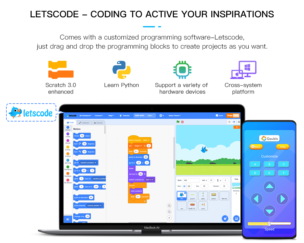 micro:bit kit with letscode