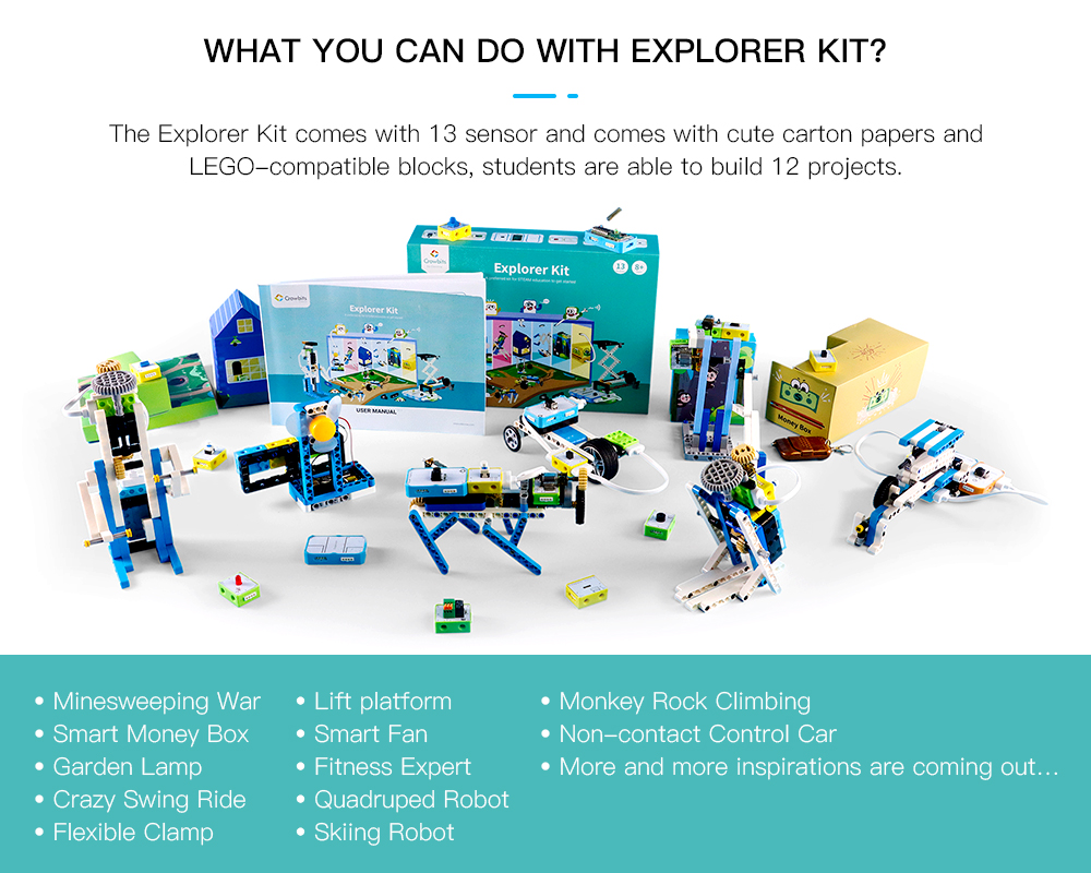 robot kit explorer with 13 sensor